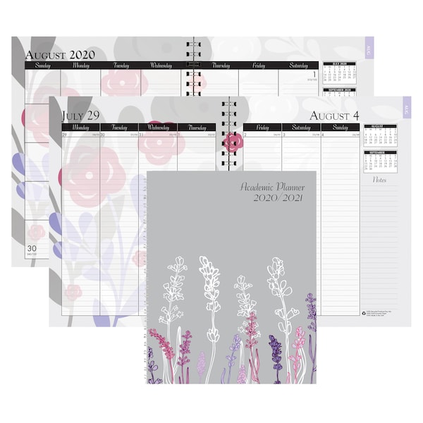 House Of Doolittle Monthly/Weekly Academic Calendar Planner, Wild Flower, Jul-Aug, 7 x 9 2954-74 - main